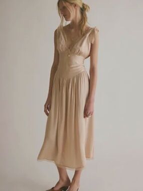FP One 'Phoenix' Midi Dress in Peach (NWT)